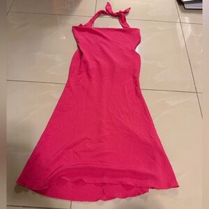 See You Monday Pink Halter Mini Dress Size Small